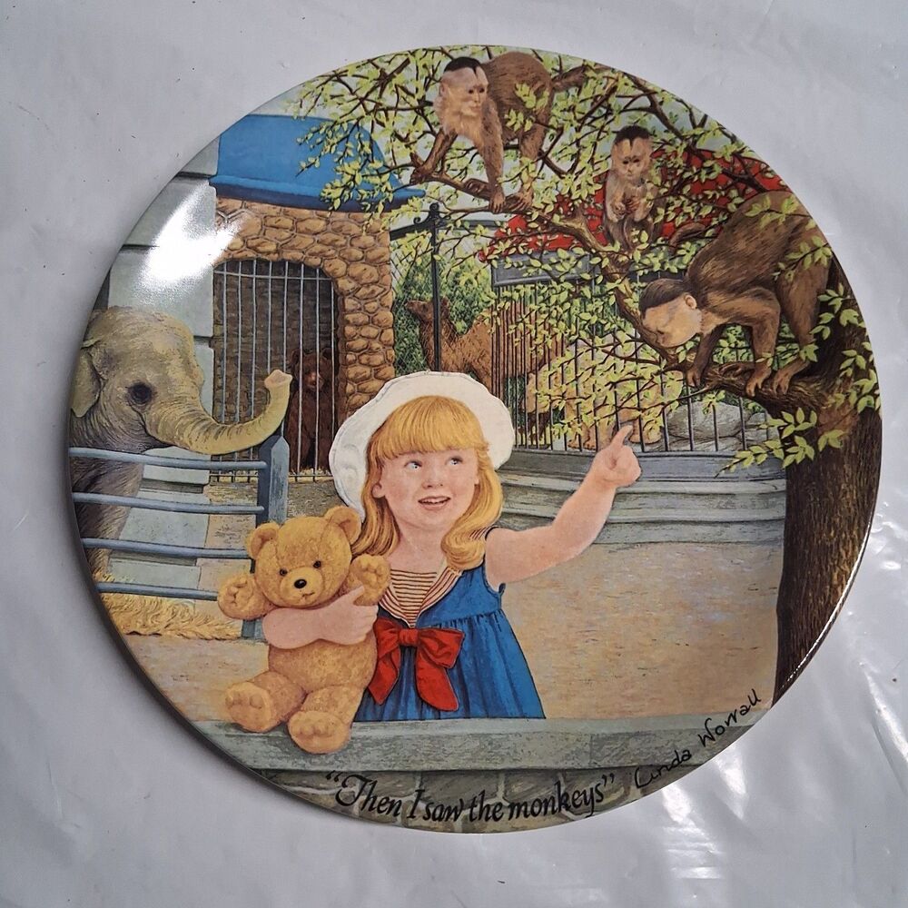 Davenport Collection Plate Than I Saw Monkeys 9 Inch 1988